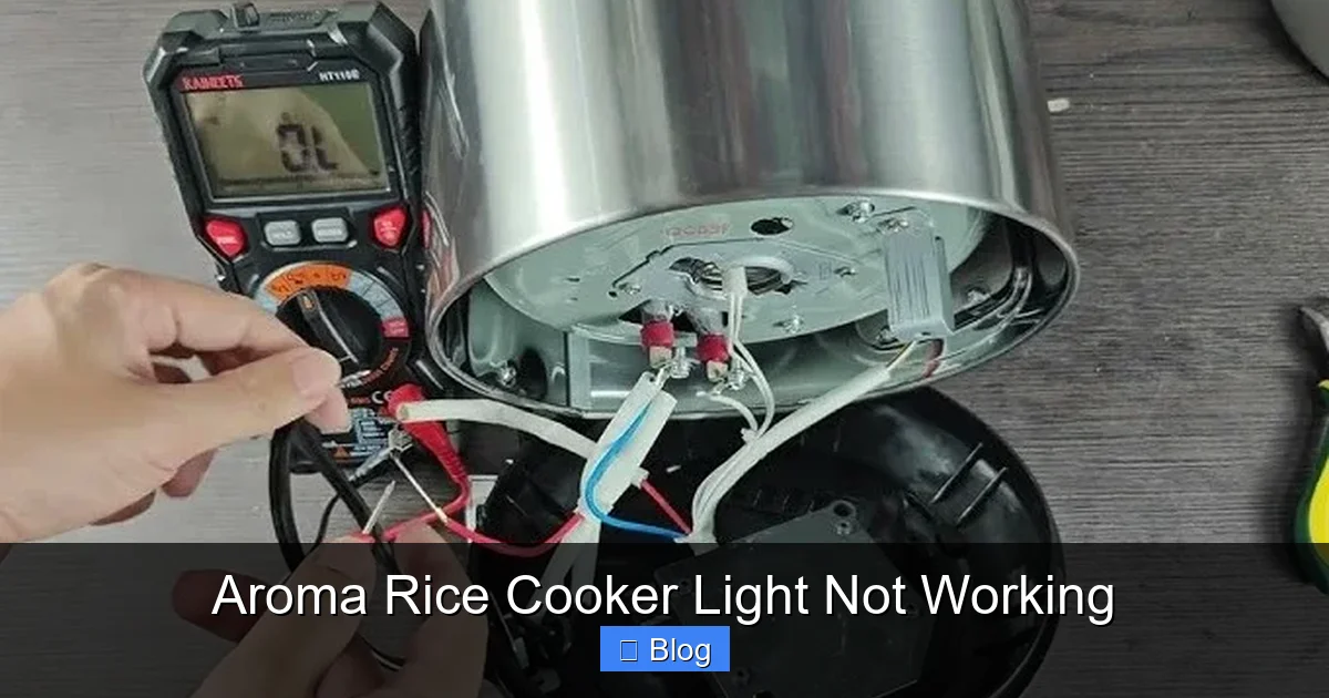 Aroma Rice Cooker Light Not Working
