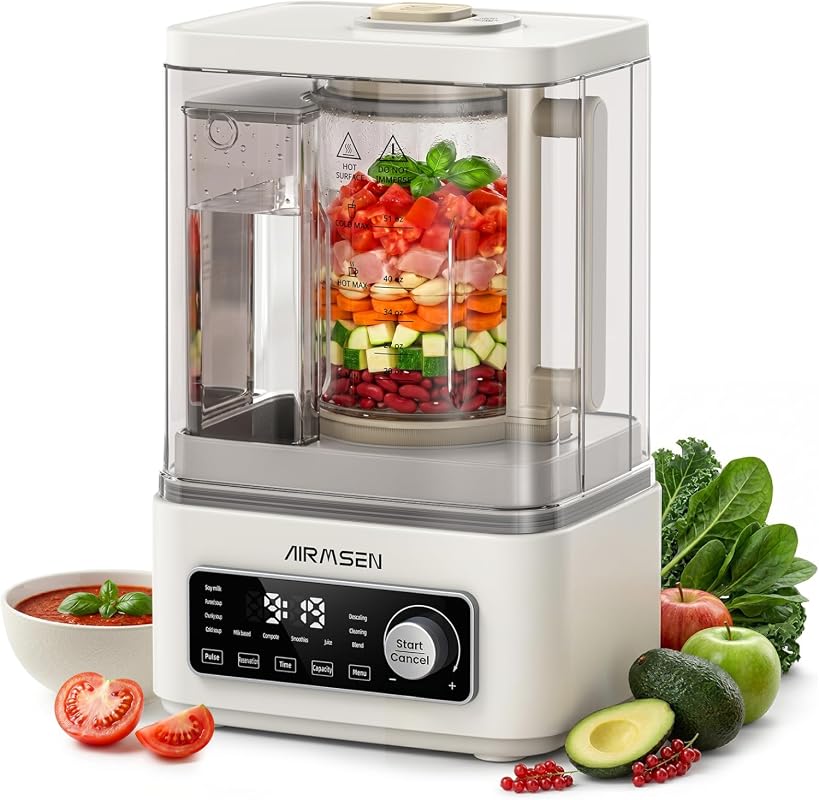 AIRMSEN 11-in-1 Professional Steam Heating Blender, 1200W Countertop G