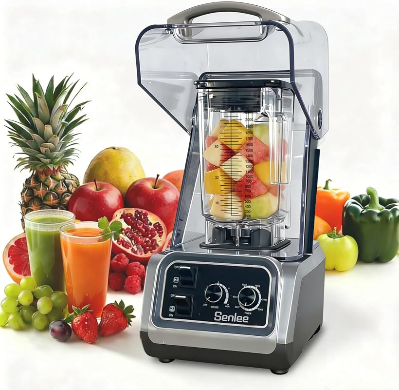 2200W Commercial Blender with Quiet Shield